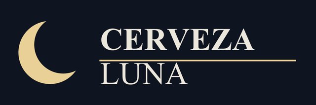 Cerveza Luna — a waning moon over the wordmark